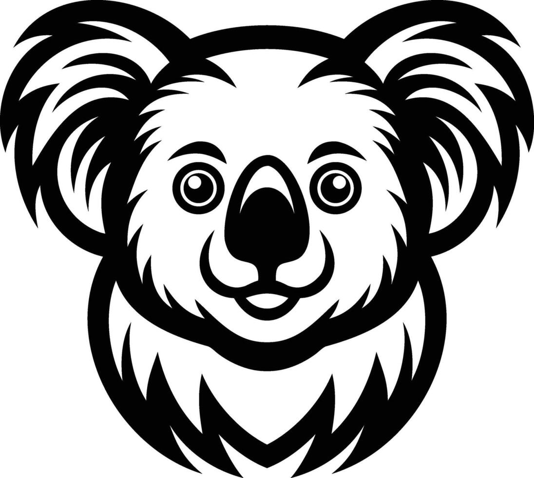 Koala Silhouette Charming Simplicity of Australia Icon vector