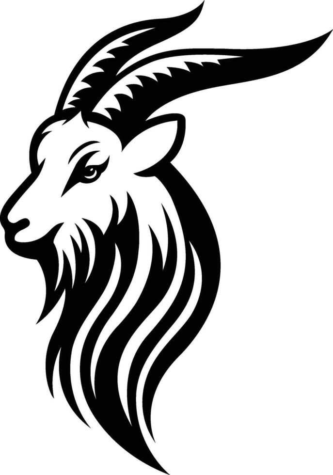 Goat Head Silhouette The Symbol of Independence and Strength in the Wild vector