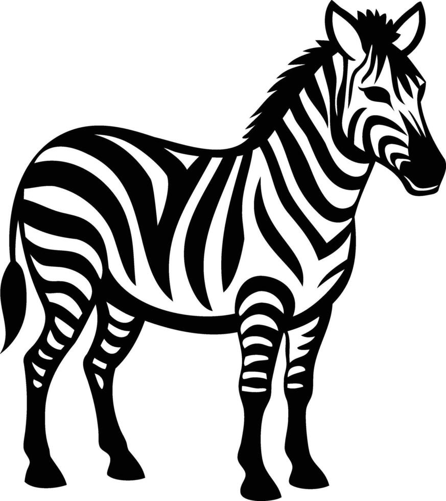 Zebra Silhouette The Bold and Striking Beauty of the Wild vector