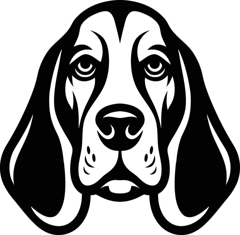 Basset Hound Dog Silhouette The Loyal and Charming Companion in Shadows vector
