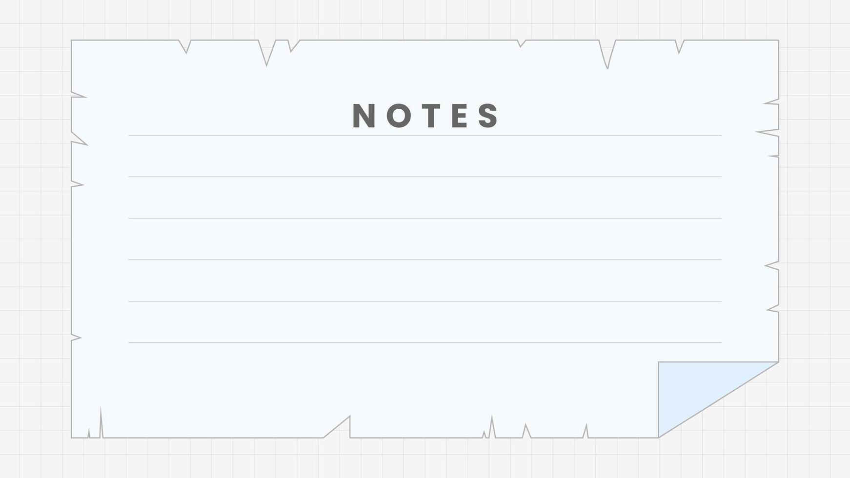 note paper with blank space for writing vector