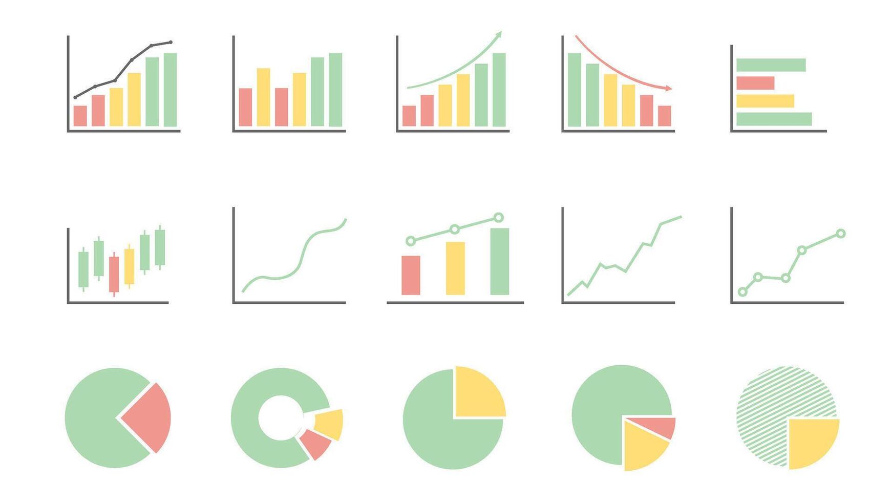 various graphs and charts are shown in this image vector