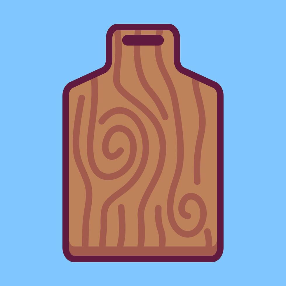 Cutting board cartoon hand drawn illustrations vector