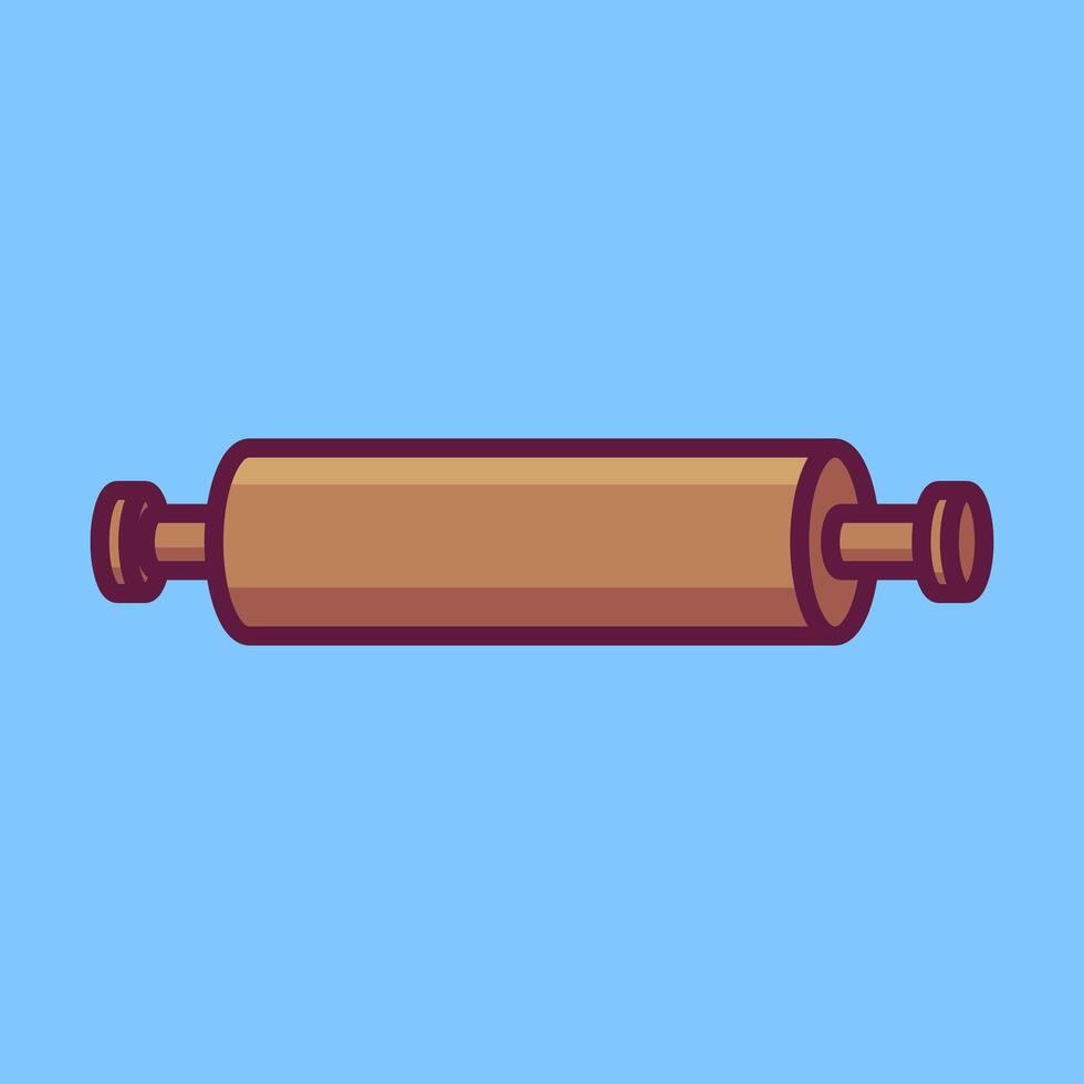 Rolling pin cartoon hand drawn illustrations vector