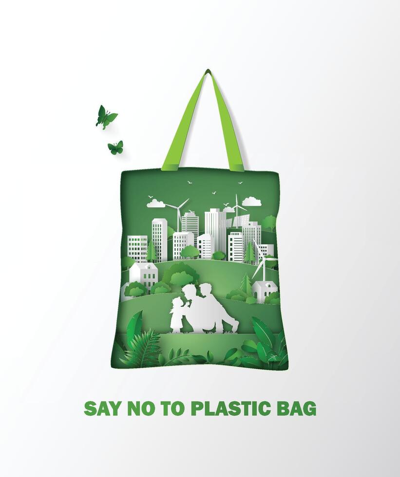 say no to plastic day vector