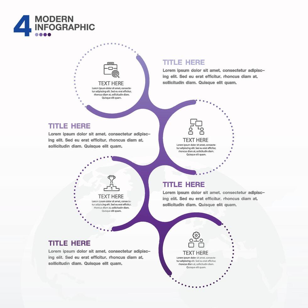 Infographic process design with icons and 4 options or steps. vector