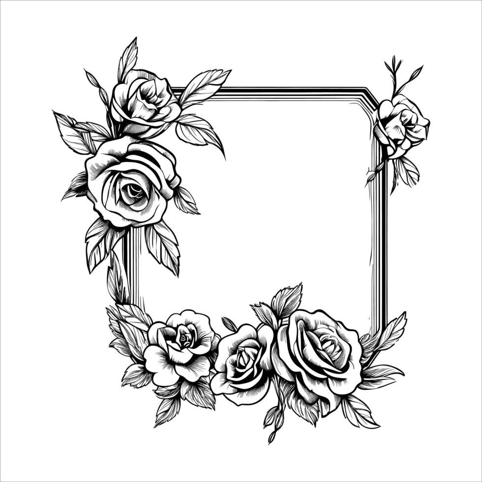 Flover frame illustration vector
