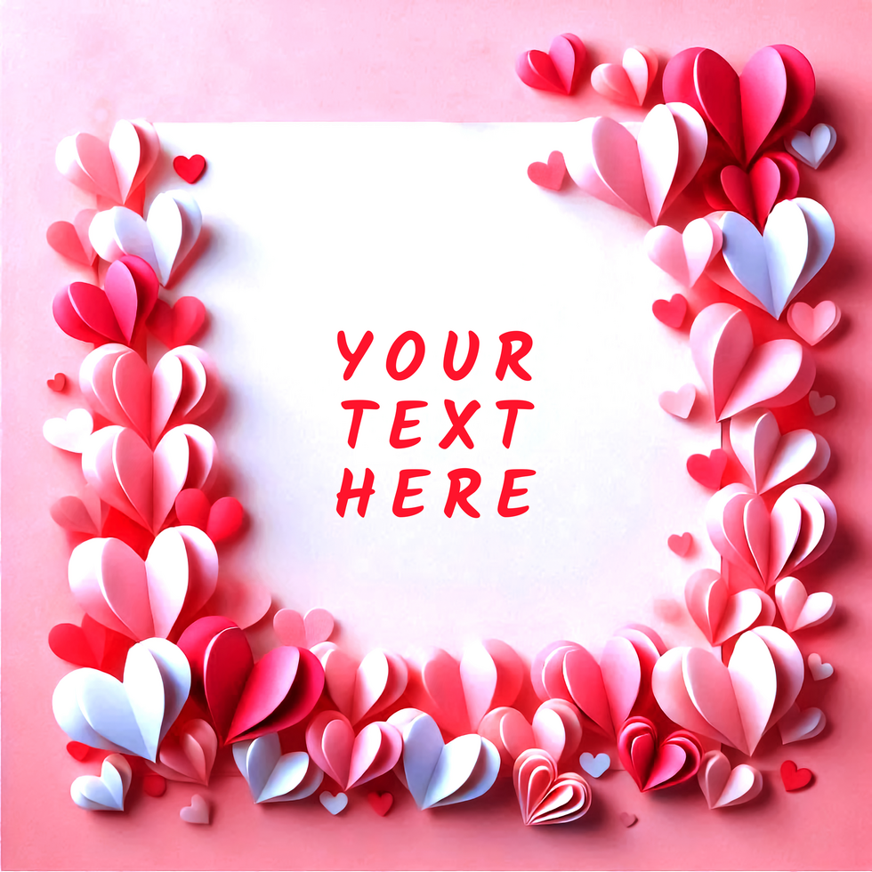 Valentines Day Blank Canvas for Your Creativity psd