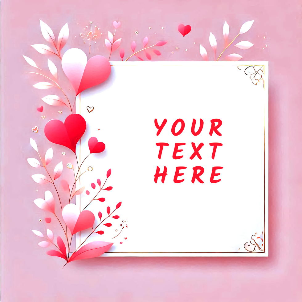 Love Themed Background with Blank Space for Messages psd