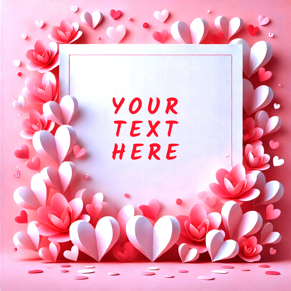 Valentines Day Scene with Plenty of Copy Space psd
