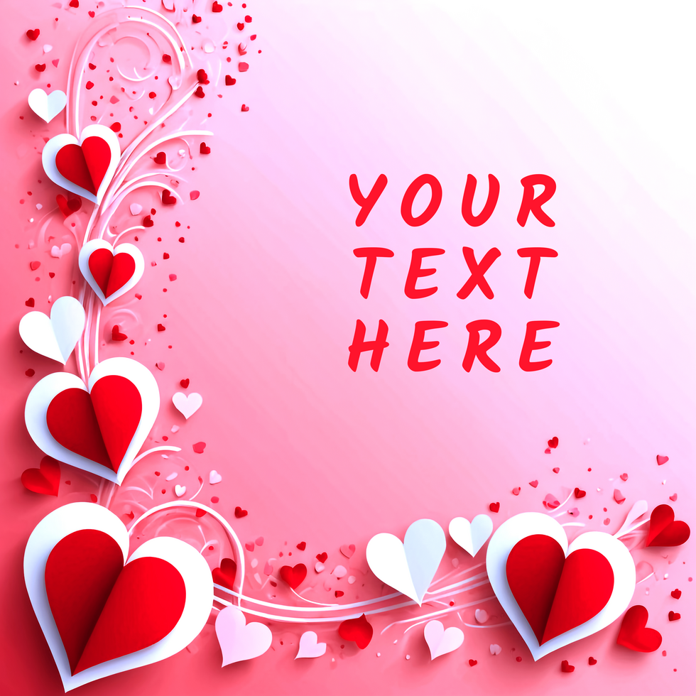 Stylish Valentines Day Template with Blank Space psd