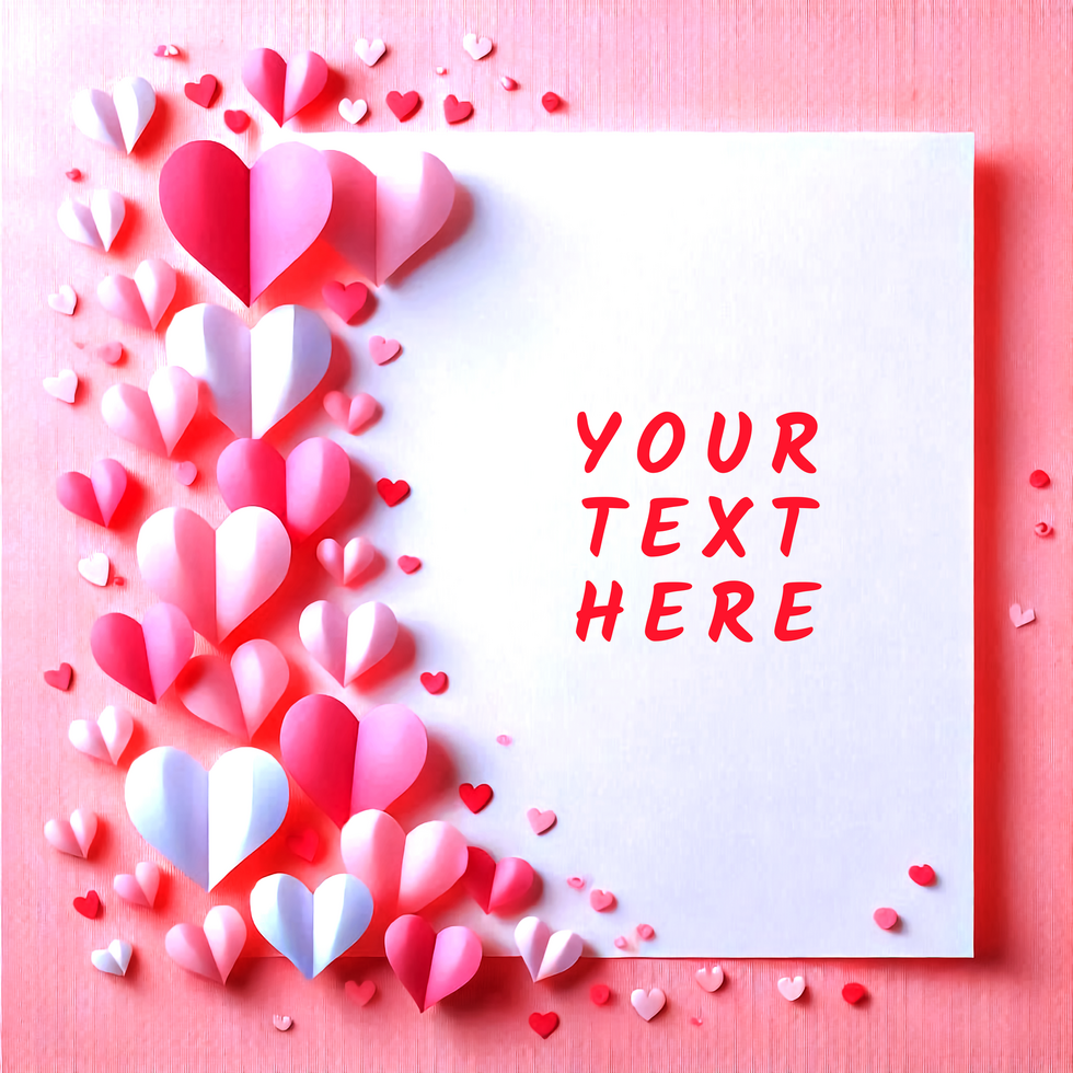Charming Valentines Day Layout with Room for Text psd