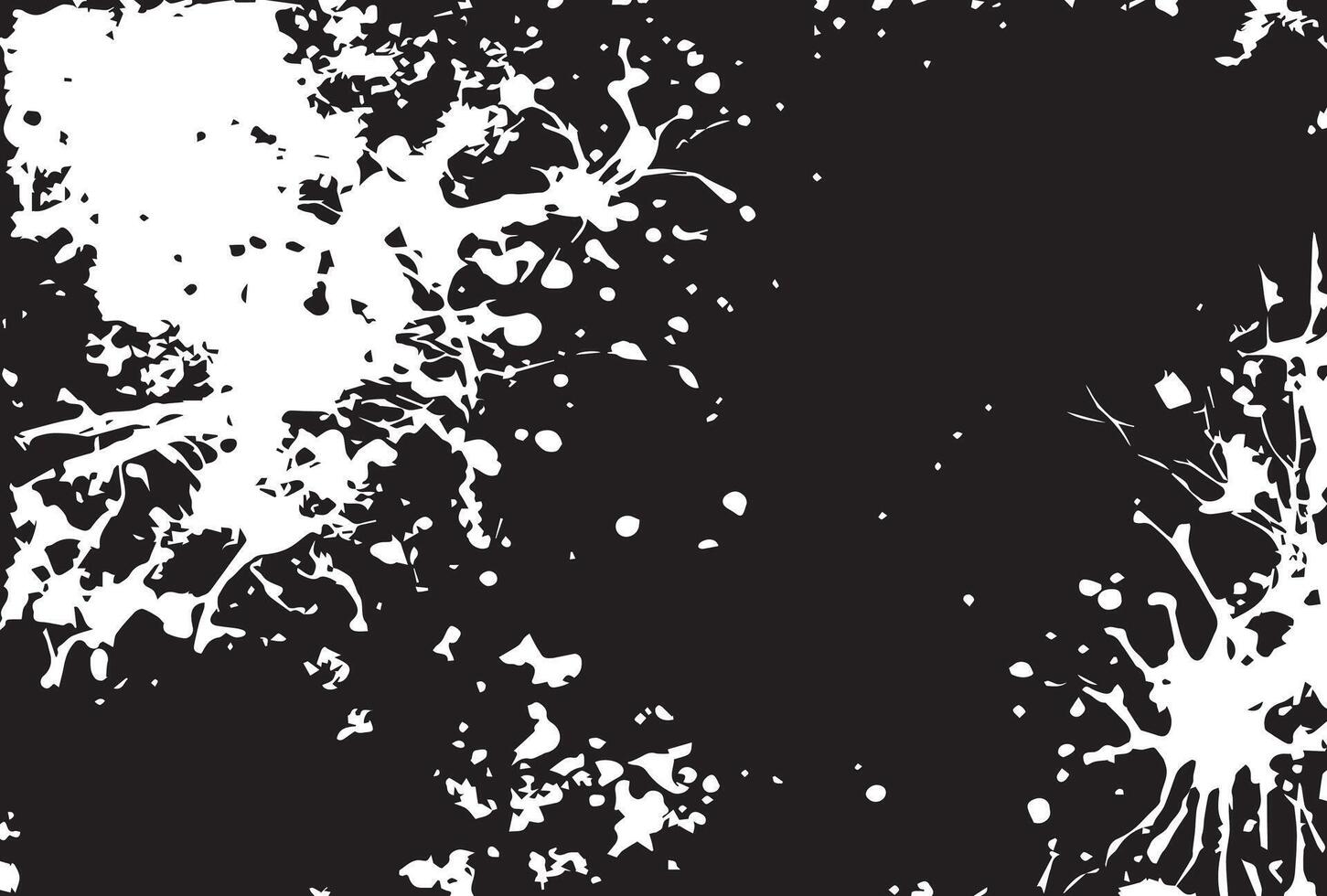 Black and white grunge background with splashes vector