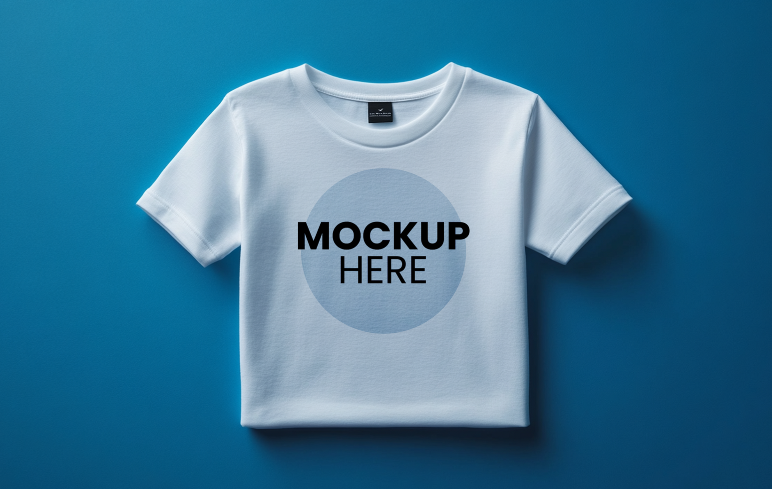 Free White Tshirt Blank apparel mockup, editable design features psd