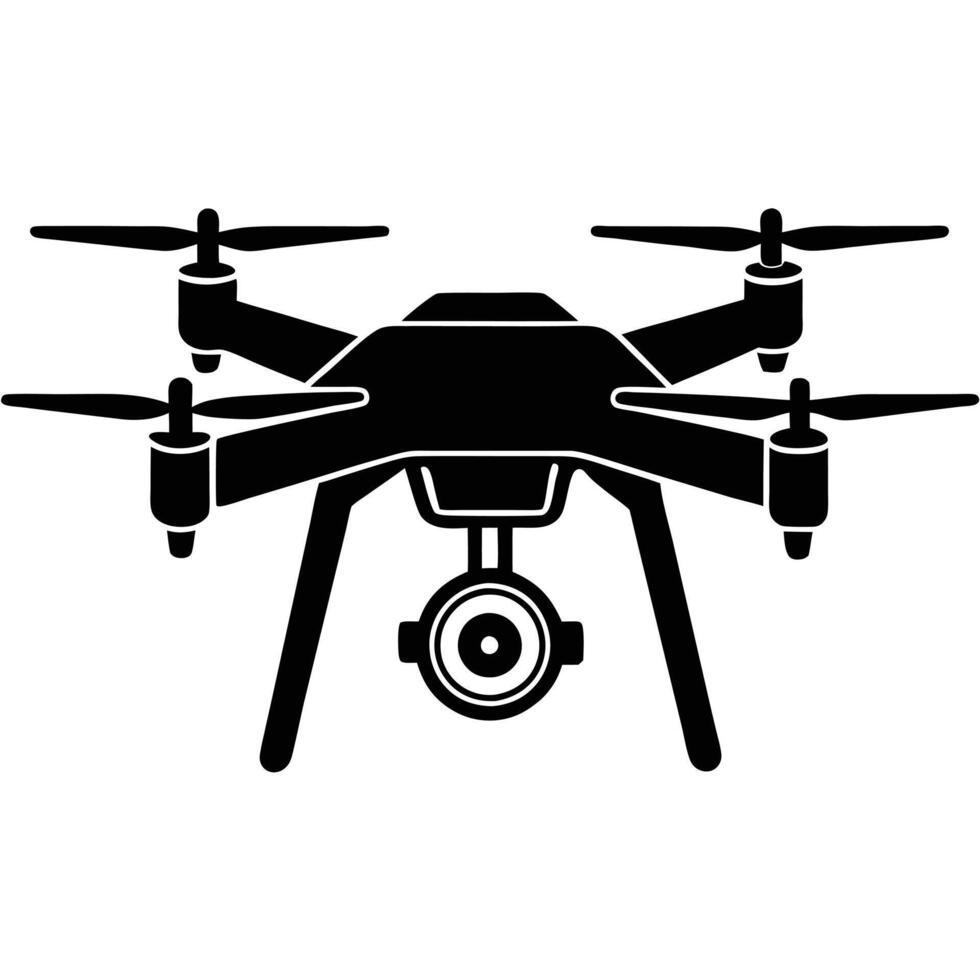 Minimalist Design of Gongji-11 Sharp Sword Drone Silhouette with Sharp Outlines vector