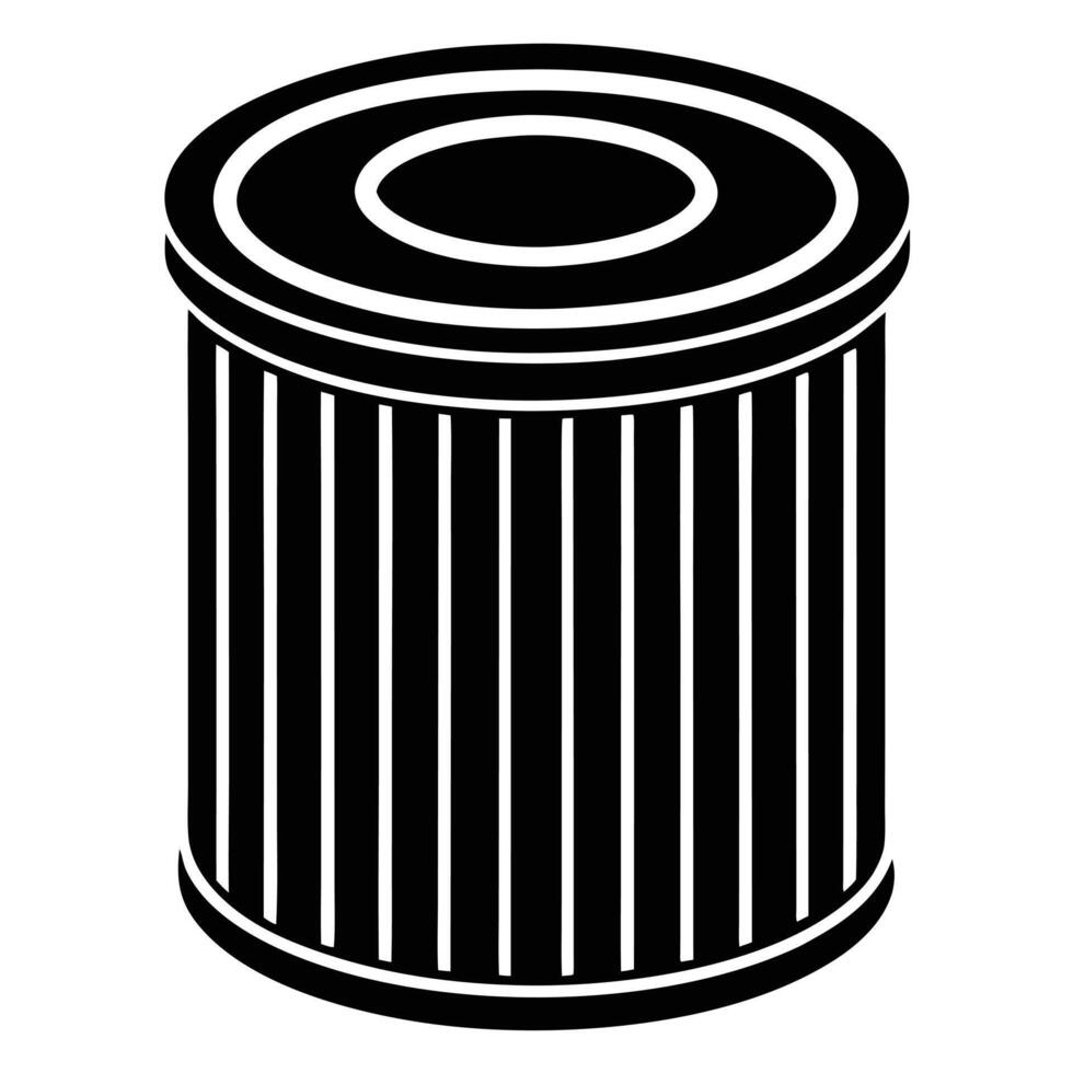 Stylized Black Art of an Air Filter vector