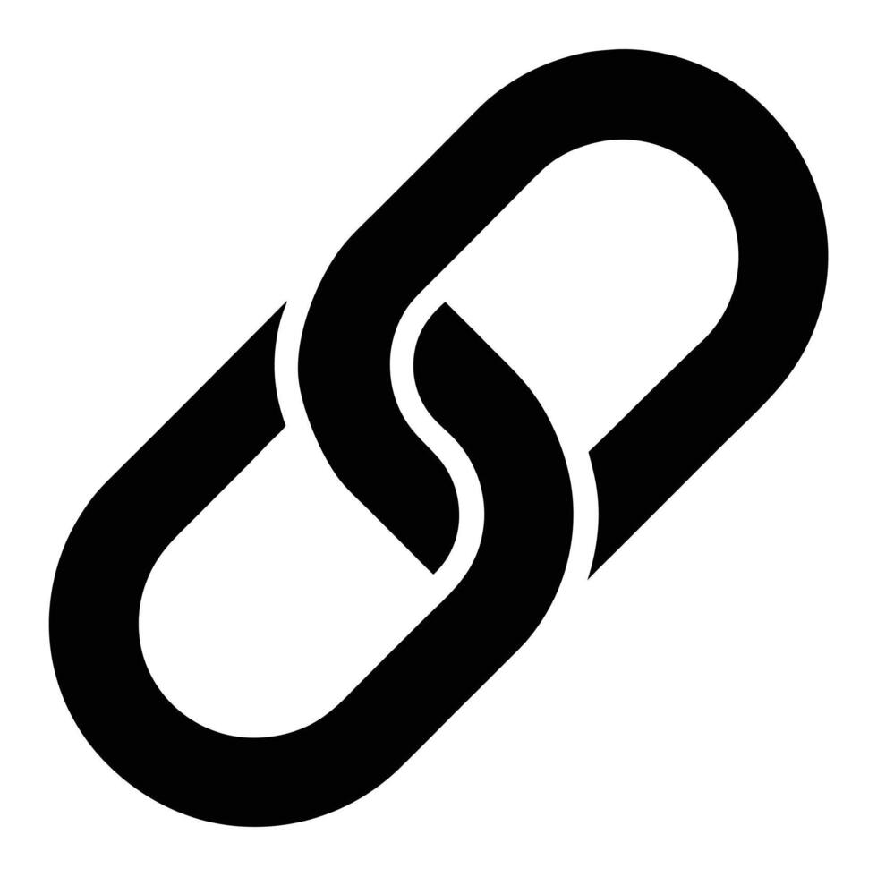 Black Link Icon Illustration vector