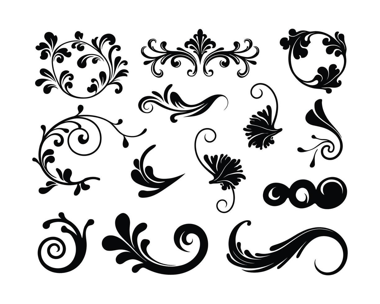 Spiral Swirl Silhouette Template vector