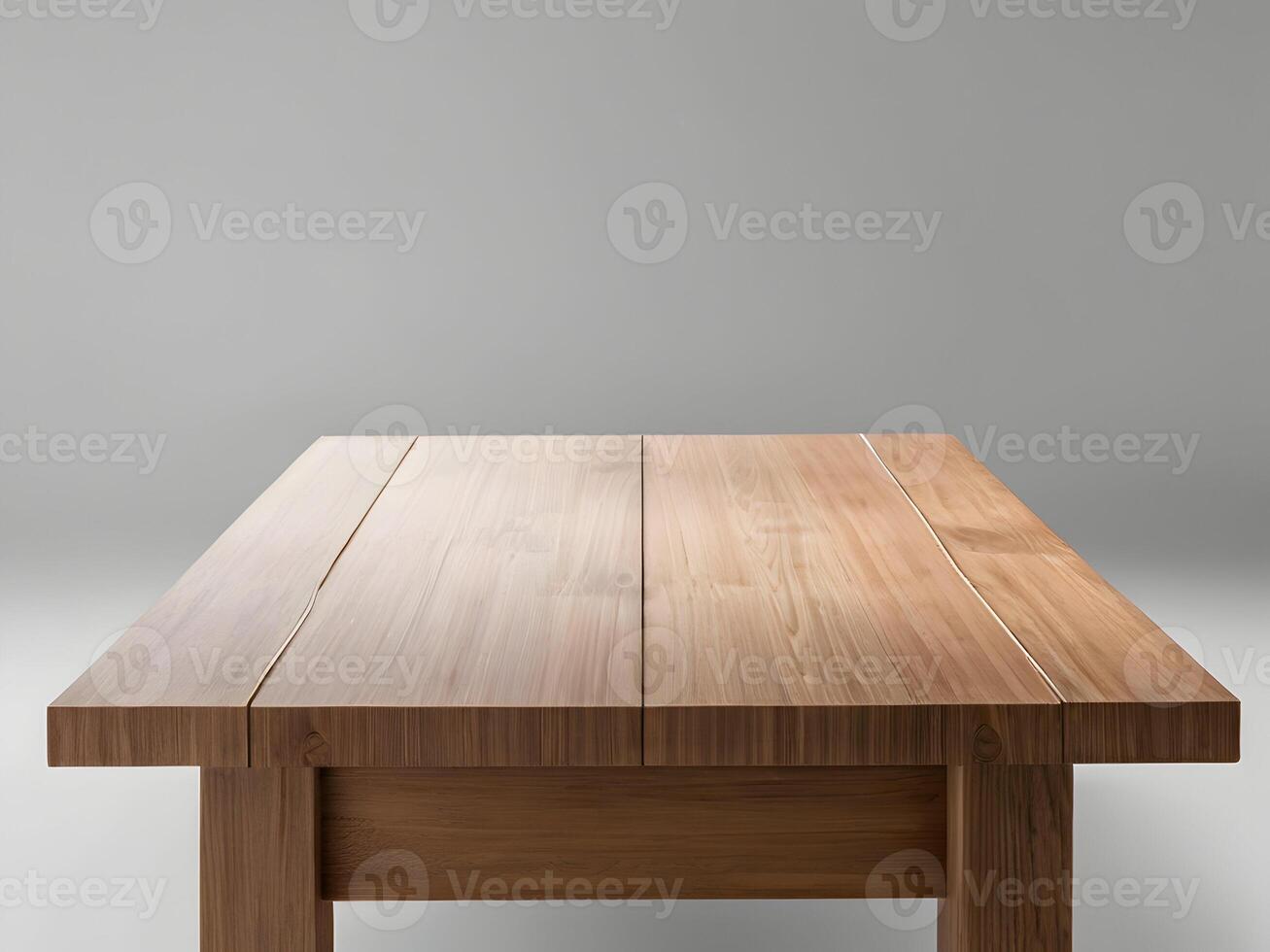 Table closeup on plain background photo