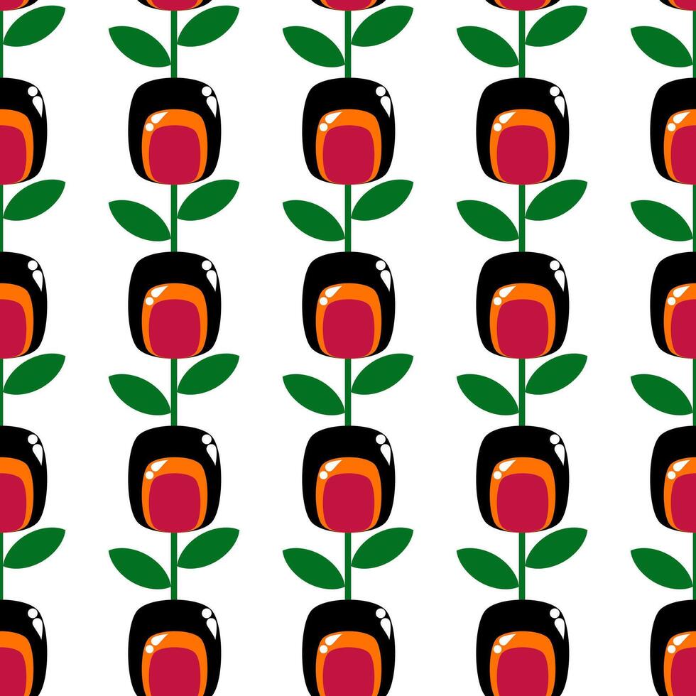 Seamless pattern with black olives on white background.illustration. vector