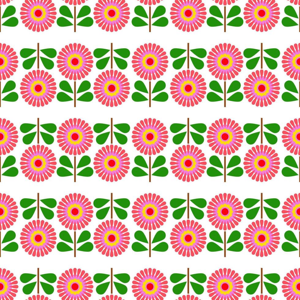Seamless pattern with sunflowers on a white background. vector