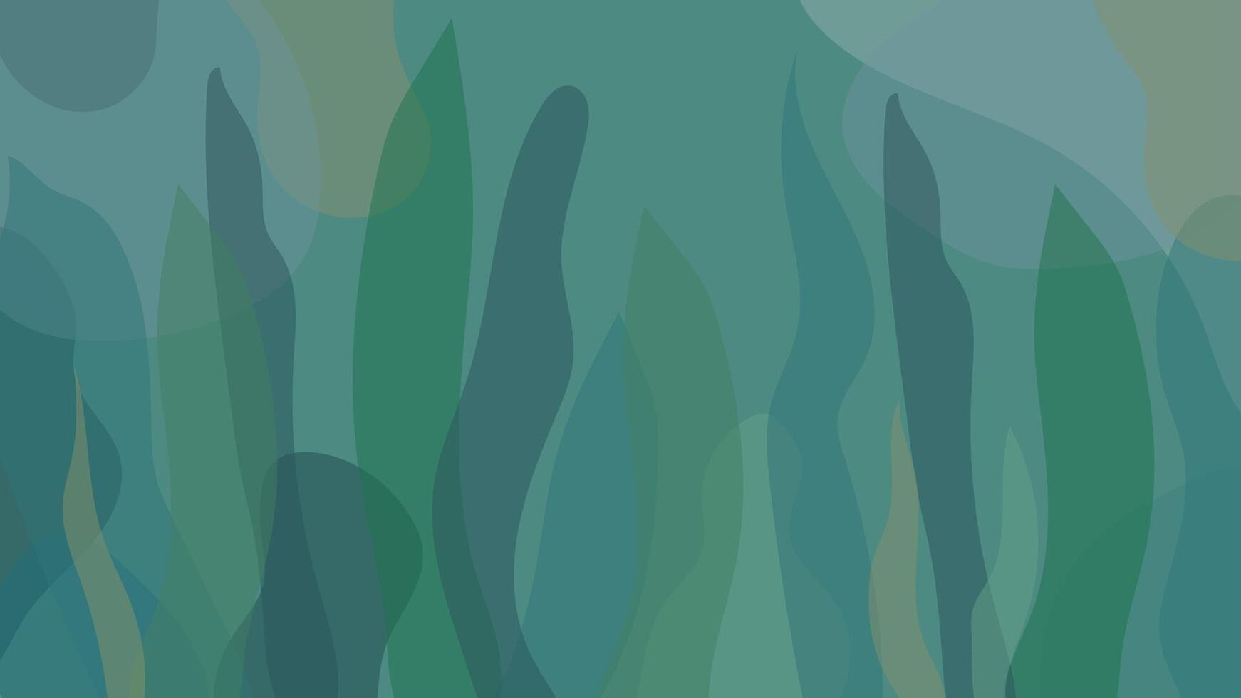 Abstract Green shapes with jungle and leaf concept illustration. vector
