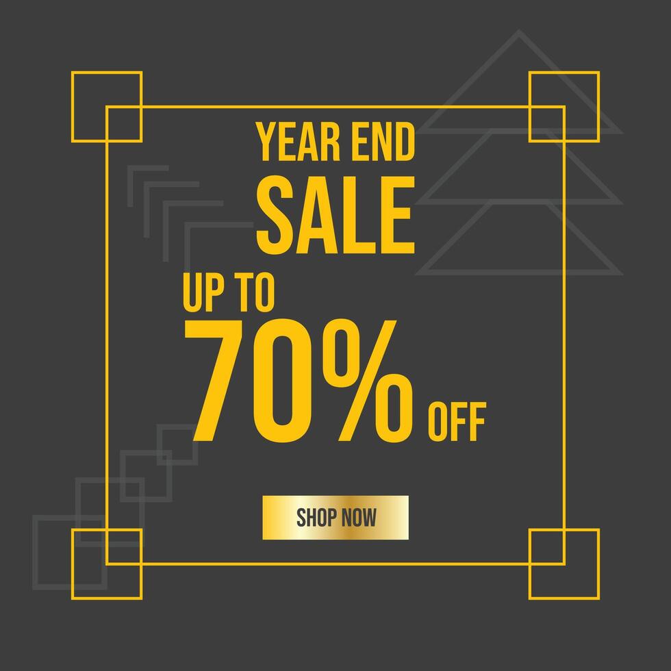 Year end promo banner vector