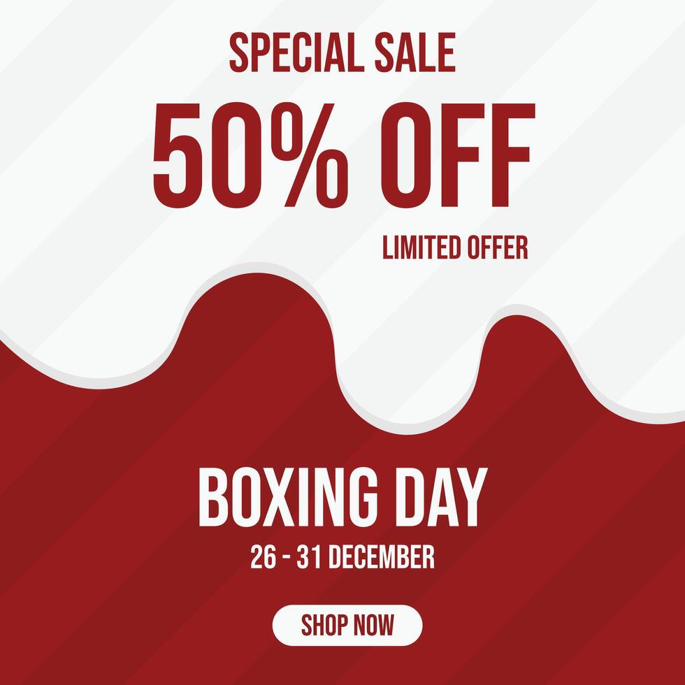 Boxing day promo banner design vector