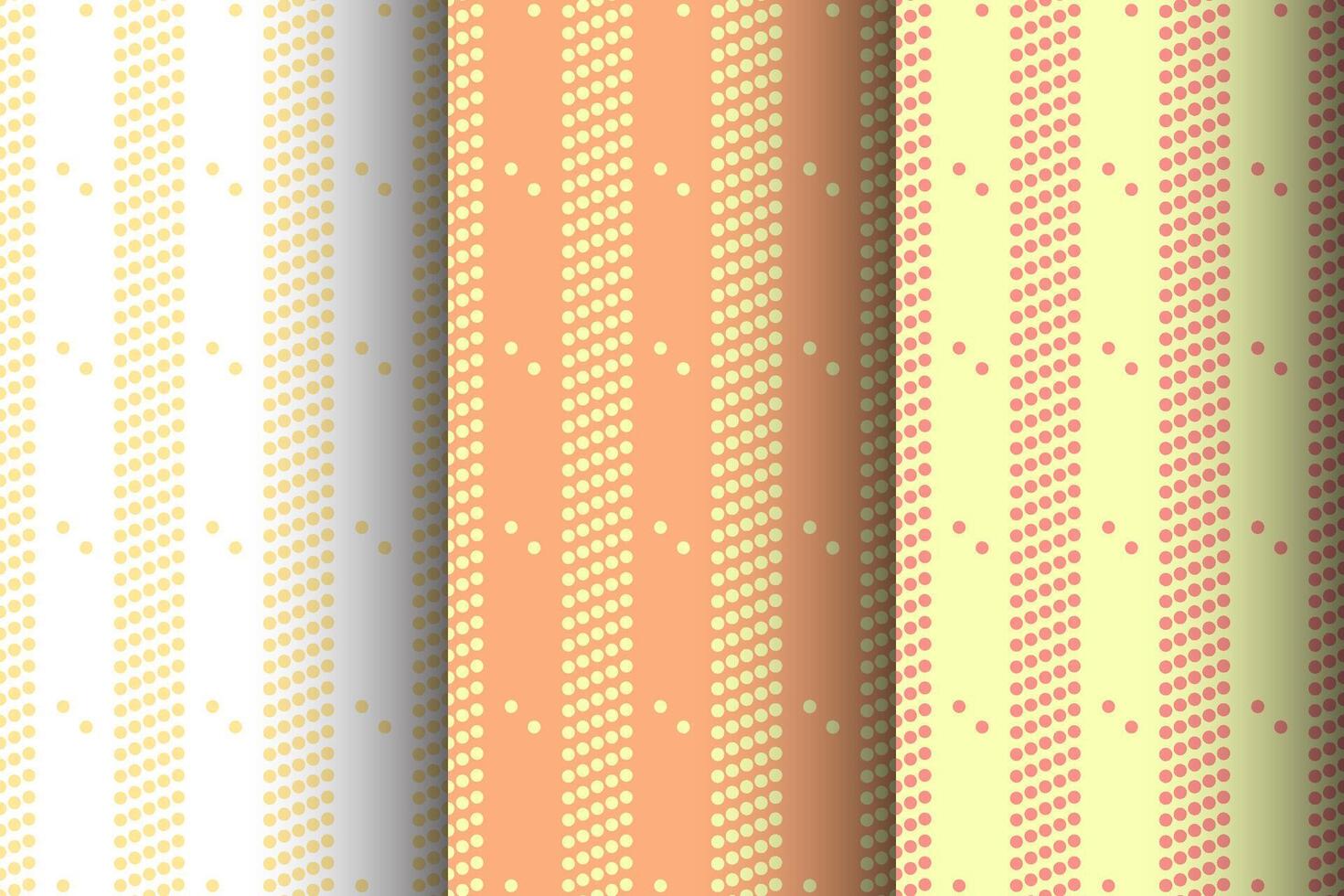 Collection of seamless pattern designs with dots design vector