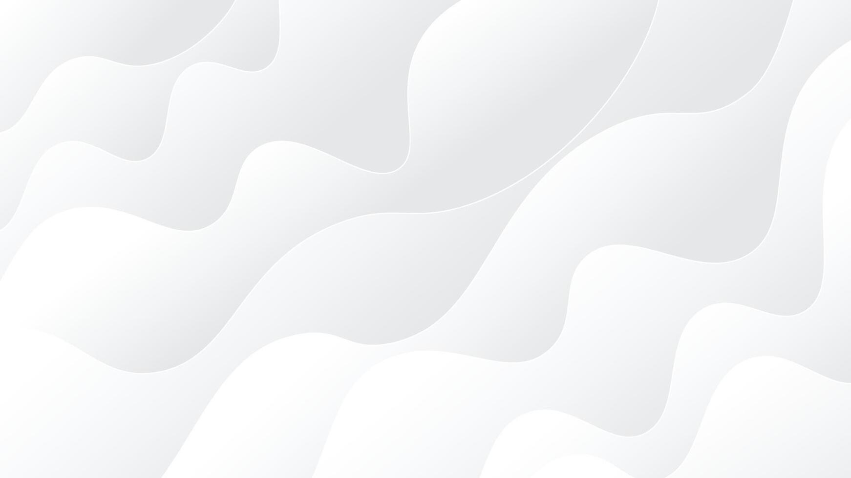 Abstract white background with smooth and clean wave shape. Luxury dynamic soft waves subtle background. vector