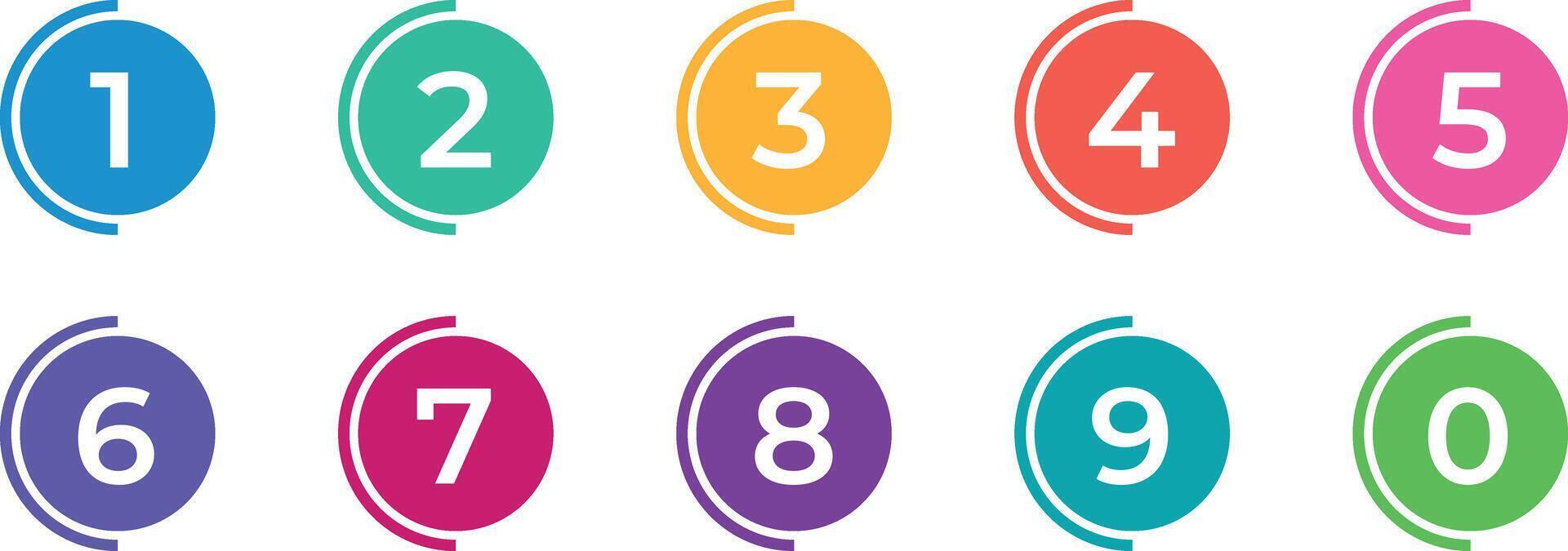 Number infographic circle from one to twelve vector