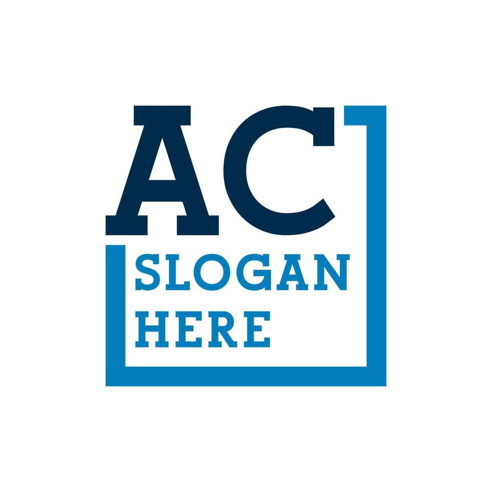 Minimal Initials Logo Letters A and C. AC Initial, AC Letter Logo vector