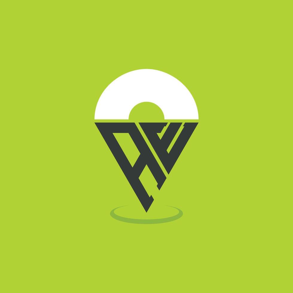 Letter AE Location Logo Design. Modern Initials AE Pinpoint Logo for Navigation, Map Apps, and Location Based Businesses vector
