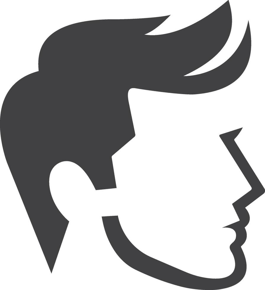a man's head with a hair style on it vector
