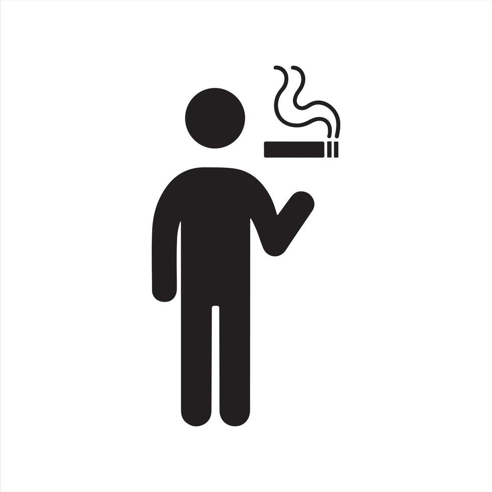 smoking icon silhouette arts and design vector