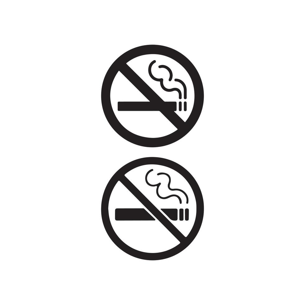 no smoking icon silhouette arts illustration vector