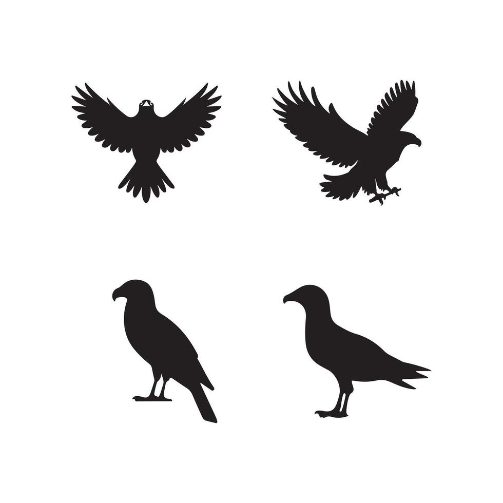 bird icon silhouette arts and design vector