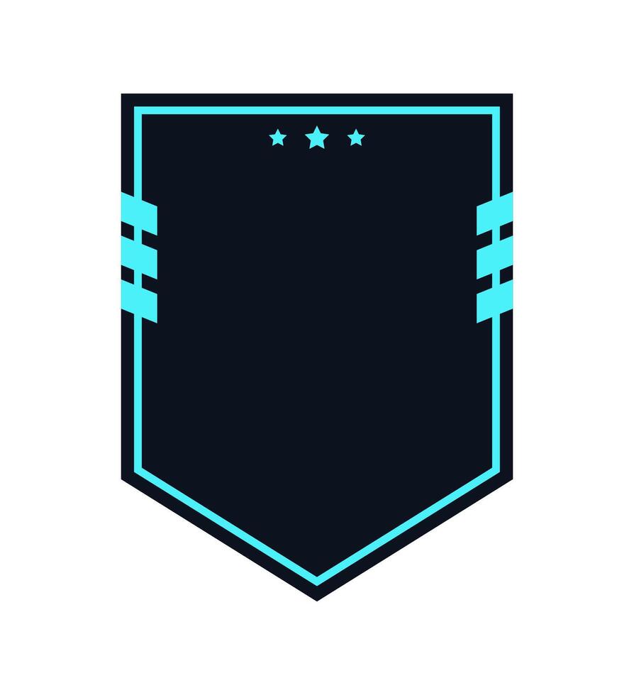 Shield frame illustration. Defense design concept. vector