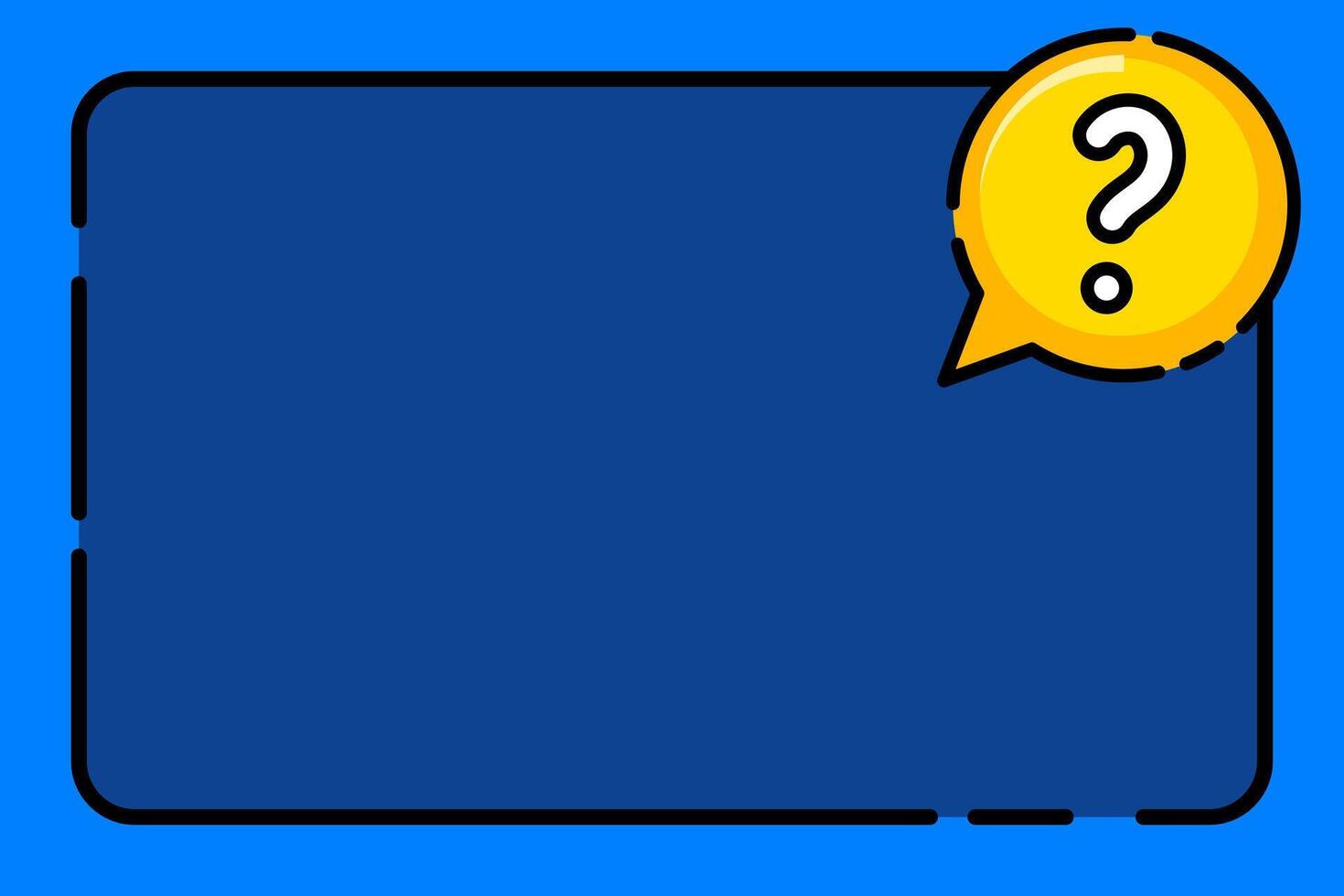 Question mark with copy space background. Quiz banner template. vector
