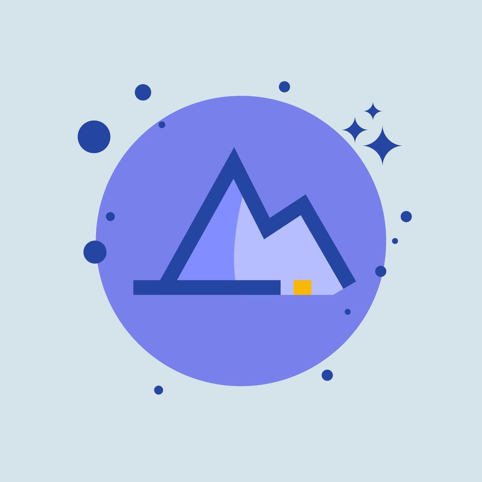 Mountain flat illustration. Adventure signs illustration. vector