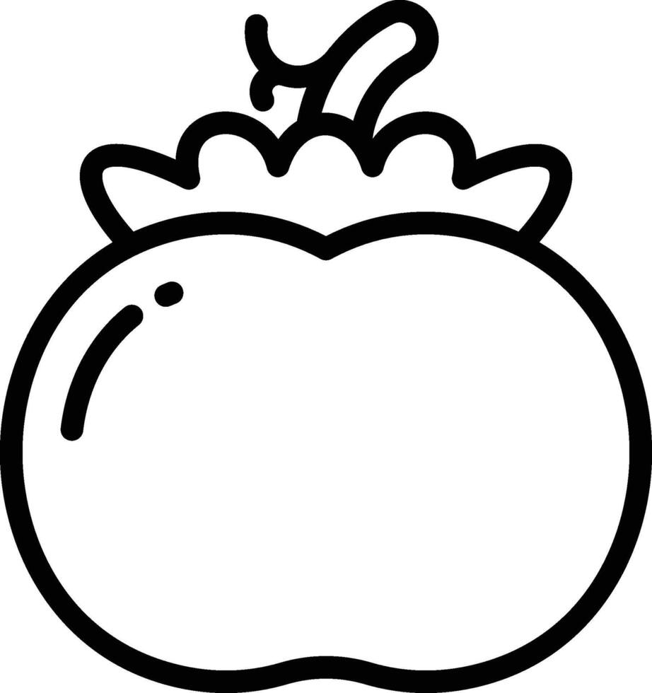 Tomato Icon. Thin Line Tomato Icon vector