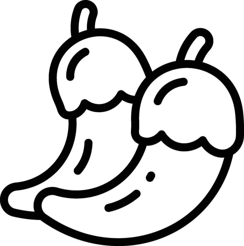 Chili Icon. Thin Line Chili Icon vector