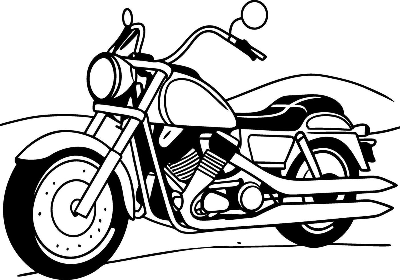 motorcycle coloring pages for kids vector