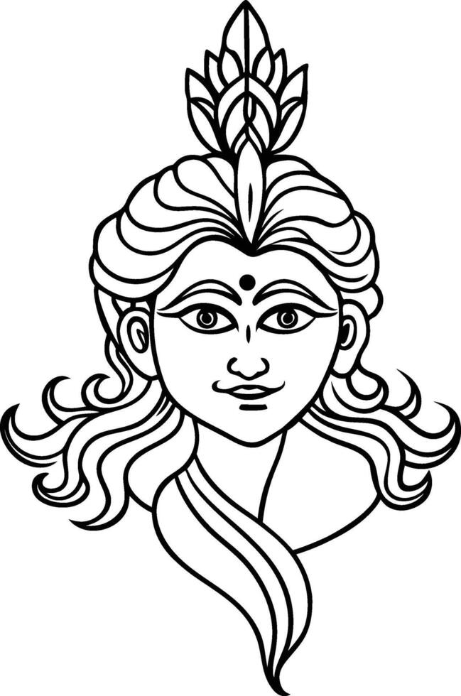 lord shiva coloring pages vector
