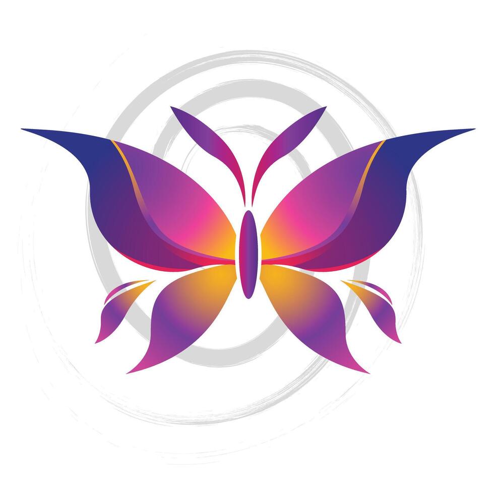 a colorful butterfly design butterfly logo vector