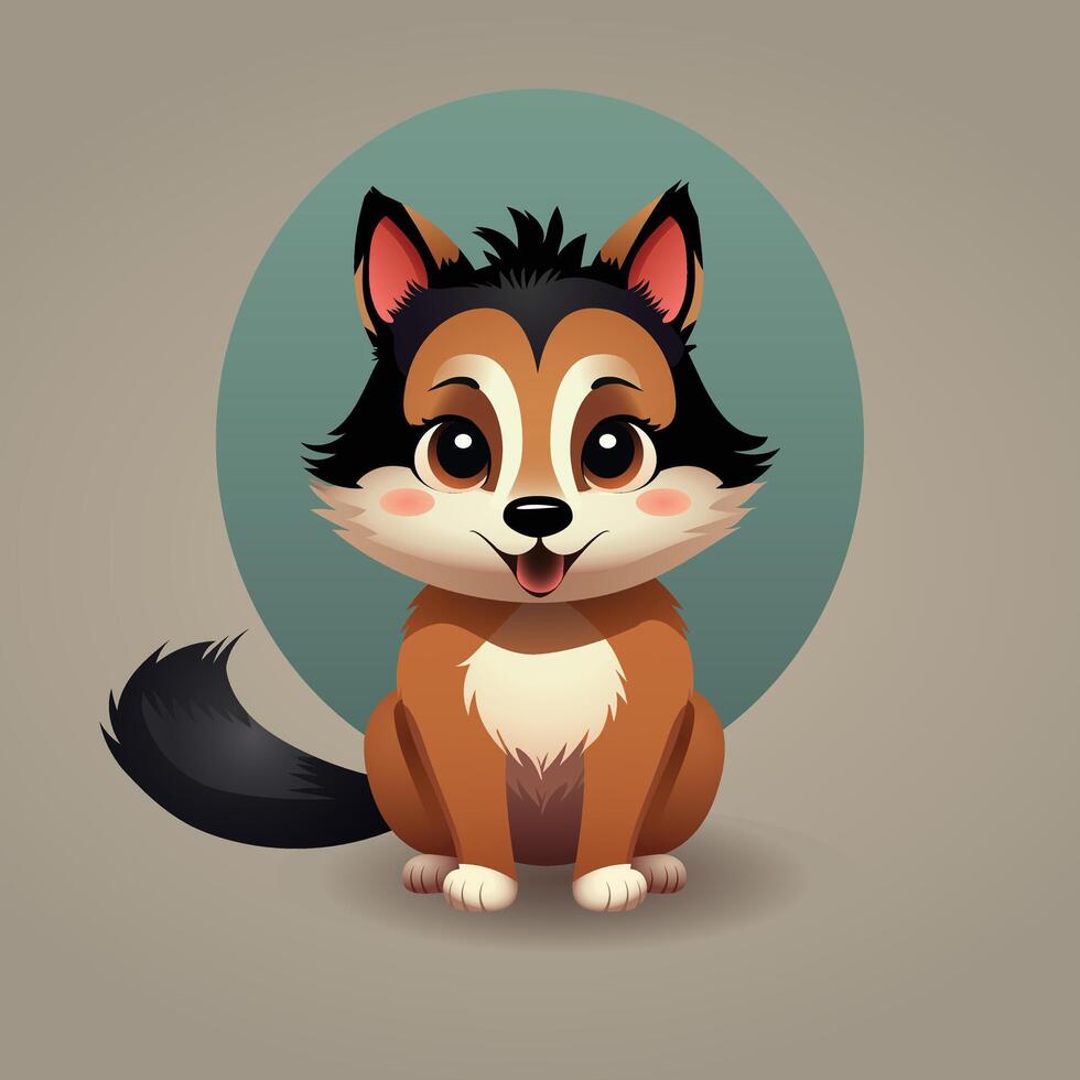 a cartoon character. Cartoon animal character for animation. vector