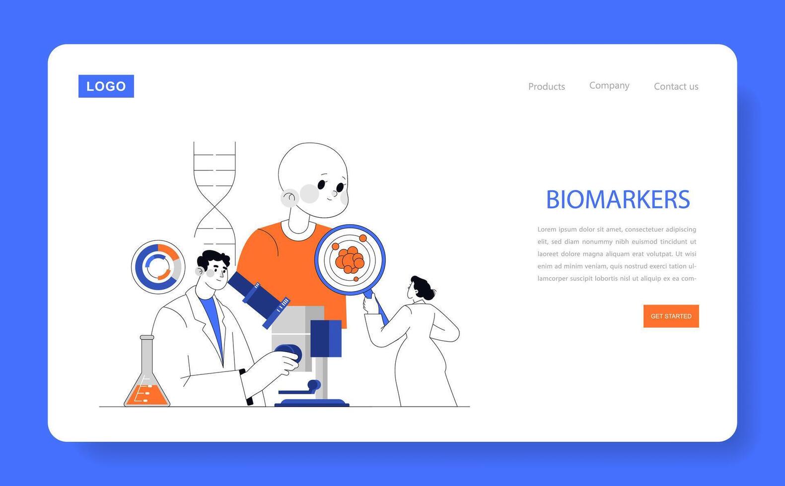 Exosomes. Flat Illustration vector