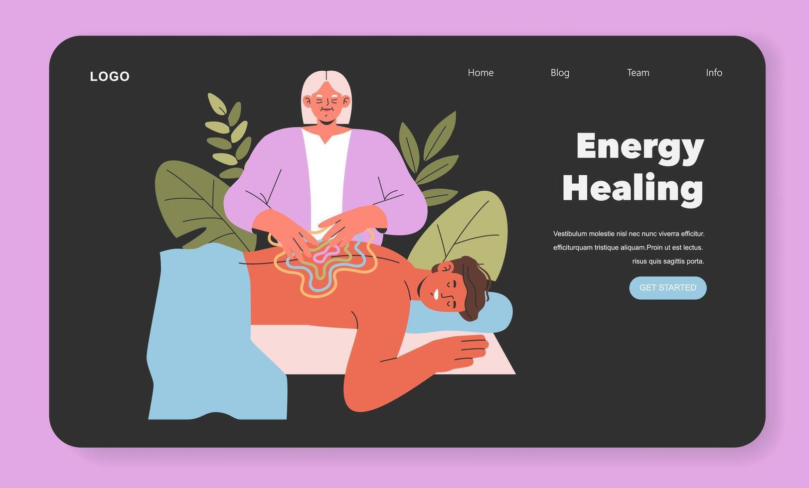 Spiritual Practices. Flat Illustration vector
