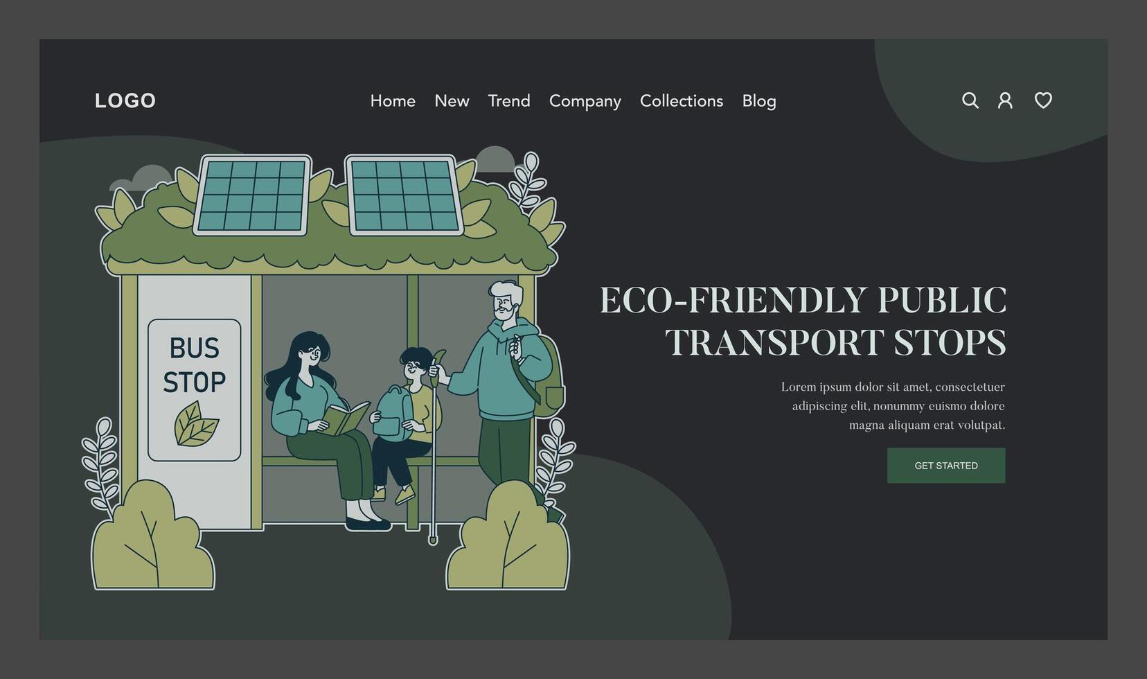 Green Infrastructure. Flat Illustration vector