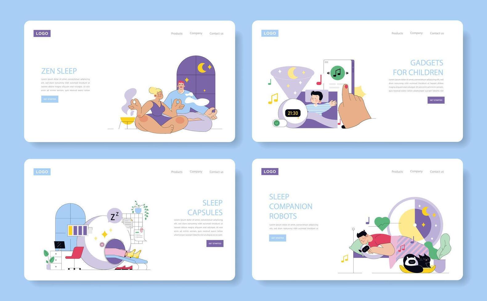 Sleepmaxxing. Flat Illustration vector